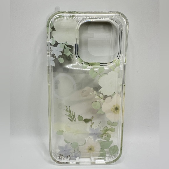 iPhone 14 Pro Blue Floral Case & Screen Protector - Picture 3 of 5